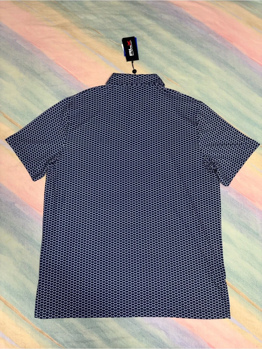 RLX Ralph Lauren Golf Wicking Performance Polo Shirt Navy Blue Men's size L NWT